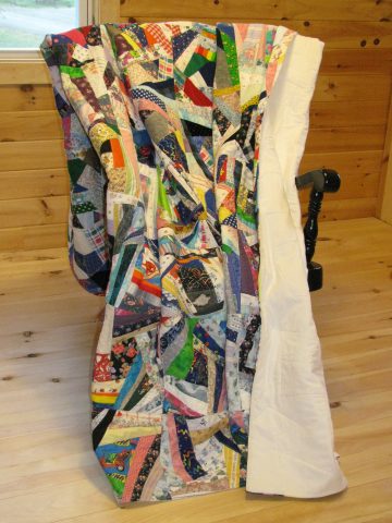 Crazy quilt scrap quilt