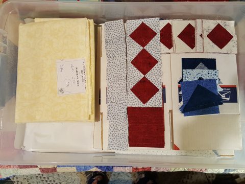 Border pieces to an Eventide quilt top