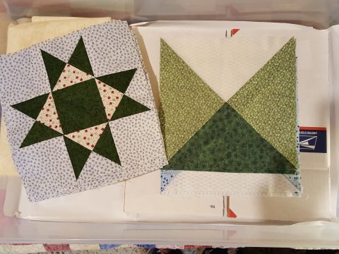 Ohio Star block and Hourglass block to Eventide Quilt