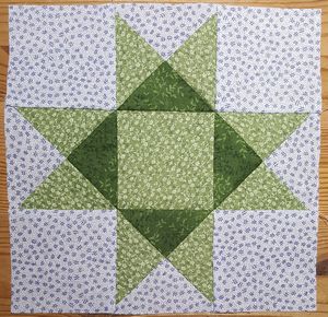 Beautiful 9-inch Ohio Star quilt block
