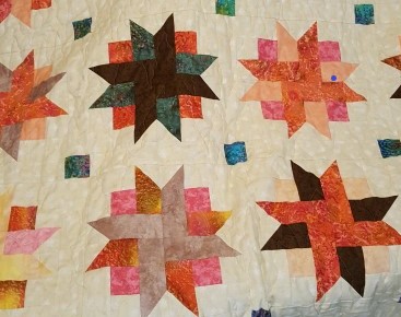 Ribbon Star Quilt Free Motion Quilted Juki TL-2010Q