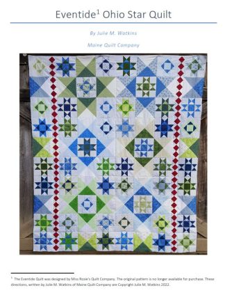 03 Eventide Ohio Star Twin Size Quilt Pattern PDF File Immediate Download