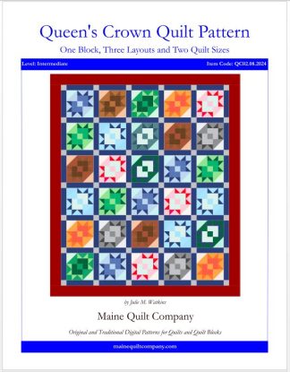 Queens Crown Quilt Pattern Cover Page
