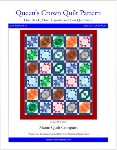 Queens Crown Quilt Pattern PDF File Immediate Download - Maine Quilt ...